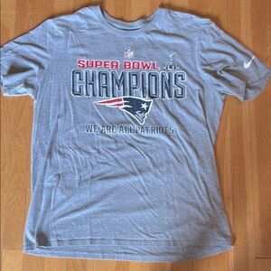 Nike Gray Patriots Super Bowl XLIX Champions T-Shirt XL